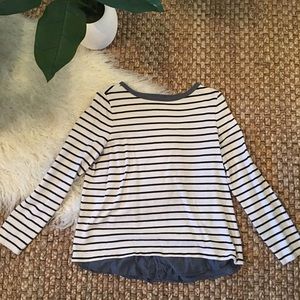 Black and White Striped Top
